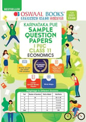 Oswaal Karnataka PUE Sample Question Papers I PUC Class 11 Economics Book (For 2021 Exam)