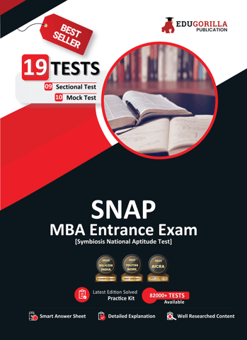 EduGorilla SNAP MBA Entrance Exam 2023 (Symbiosis National Aptitude Test) - 10 Full Length Mock Tests and 9 Sectional Tests with Free Access to Online Tests