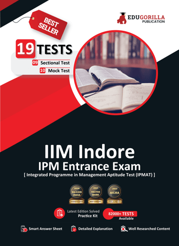 IIM Indore IPM Entrance Exam IPMAT (Integrated Programme in Management Aptitude Test) 2023 - 10 Mock Tests and 9 Sectional Tests (1300 Solved Questions) with Free Access to Online Tests