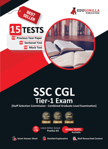 SSC CGL Tier 1 Book 2023 (English Edition) - 8 Mock Tests, 4 Sectional Tests and 3 Previous Year Papers (1200 Solved Questions) with Free Access to Online Tests